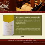bentonfinewine.com (homepage) - website design / collaboration with mind’s eye design studio