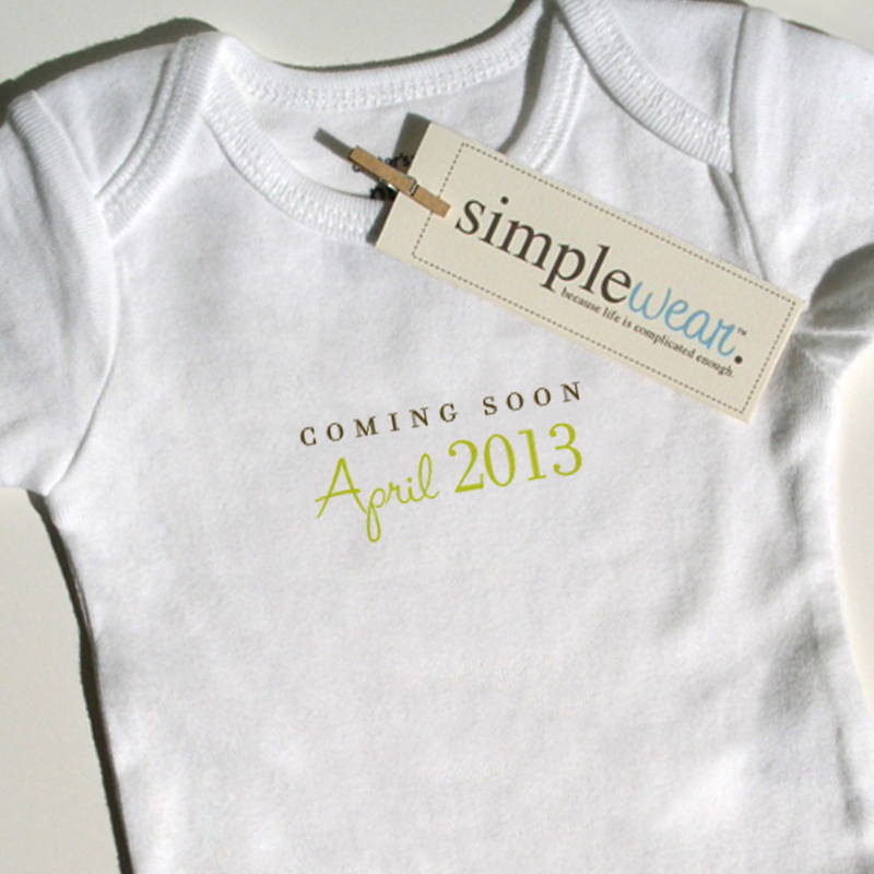 coming soon baby onesie pregnancy announcement - in a card