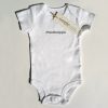 A simplewear baby bodysuit to promote breastfeeding in public using the hashtag, #freethenipple.