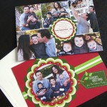 A custom family holiday photo card.