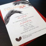 A custom Havana Nights themed birthday party invitation.
