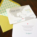 A modern, custom wedding save the date for a Costa Rica destination wedding.