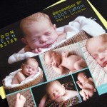 A modern, photo inspired custom baby birth announcement.