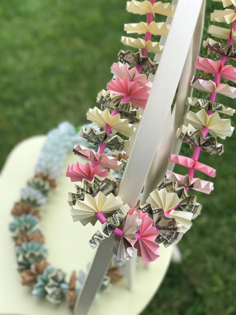 DIY Graduation Money Leis - in a card