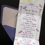 A whimsical, pink and purple custom fairy princess themed birthday party invitation.