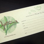 A custom fill in the blank invitation for a private tea tasting party.